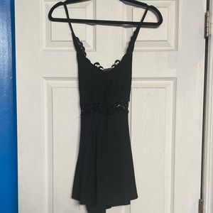 Black lace romper
